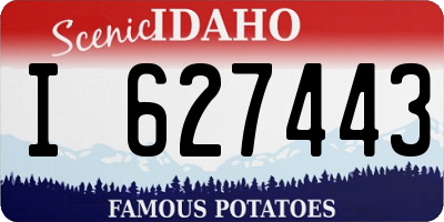 ID license plate I627443