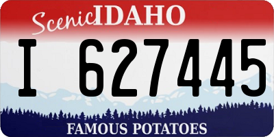 ID license plate I627445