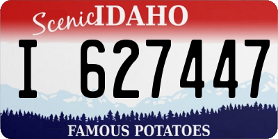 ID license plate I627447