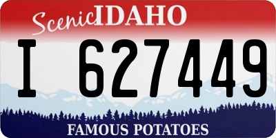 ID license plate I627449