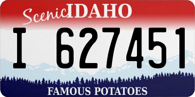 ID license plate I627451