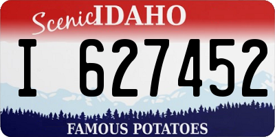 ID license plate I627452