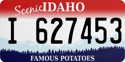 ID license plate I627453