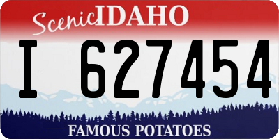 ID license plate I627454