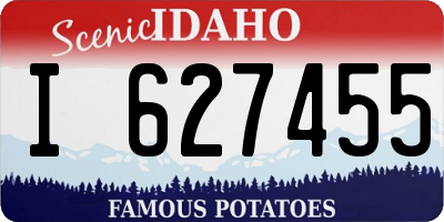 ID license plate I627455