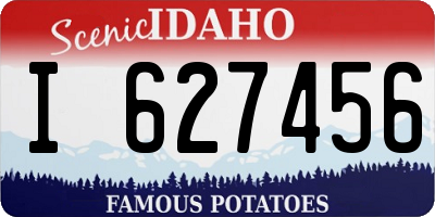 ID license plate I627456