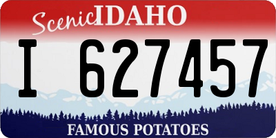 ID license plate I627457
