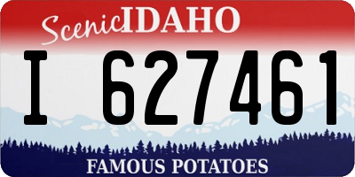 ID license plate I627461