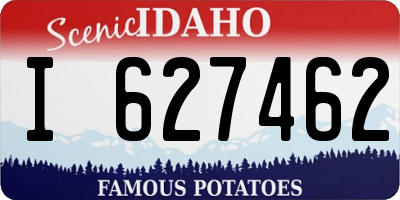 ID license plate I627462