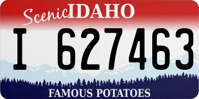 ID license plate I627463