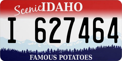ID license plate I627464