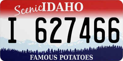 ID license plate I627466