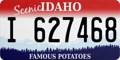 ID license plate I627468