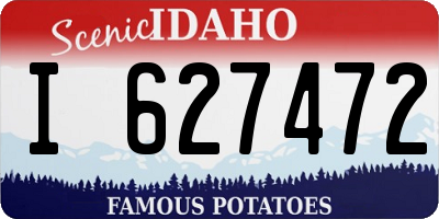 ID license plate I627472