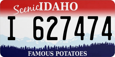 ID license plate I627474