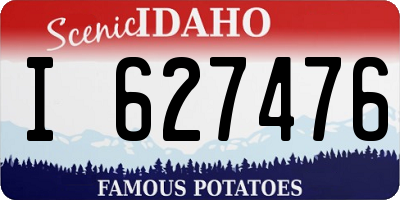 ID license plate I627476