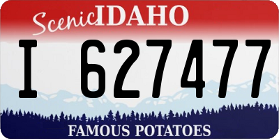 ID license plate I627477