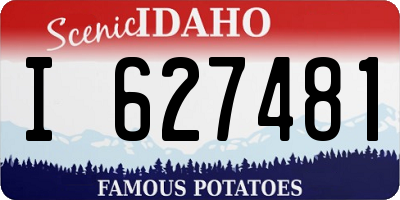 ID license plate I627481