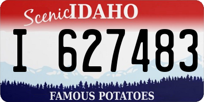 ID license plate I627483