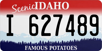 ID license plate I627489