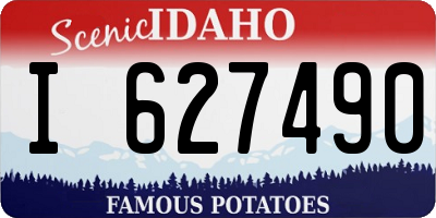 ID license plate I627490
