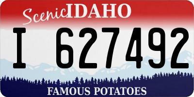 ID license plate I627492