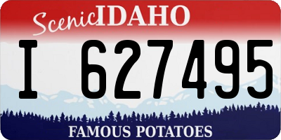 ID license plate I627495