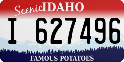 ID license plate I627496