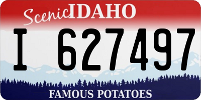 ID license plate I627497