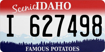 ID license plate I627498