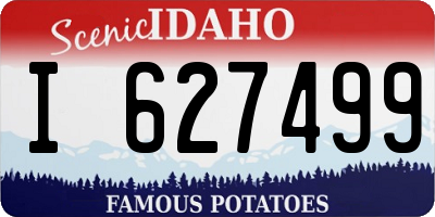 ID license plate I627499
