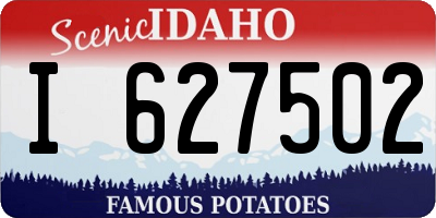 ID license plate I627502