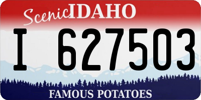 ID license plate I627503