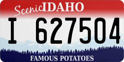 ID license plate I627504