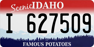 ID license plate I627509