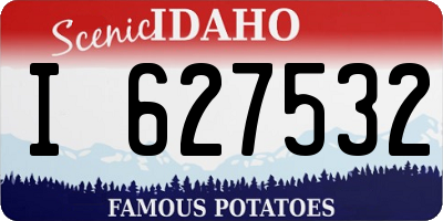 ID license plate I627532