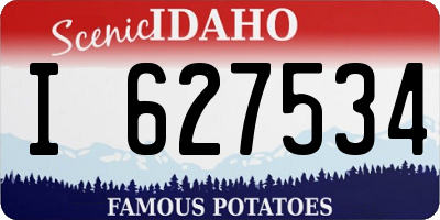 ID license plate I627534