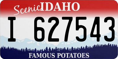 ID license plate I627543