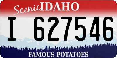 ID license plate I627546
