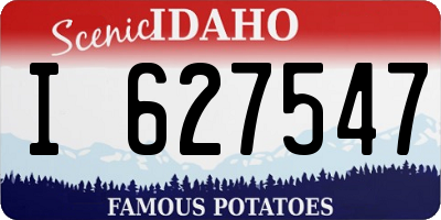 ID license plate I627547
