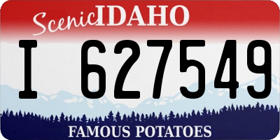 ID license plate I627549