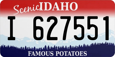ID license plate I627551