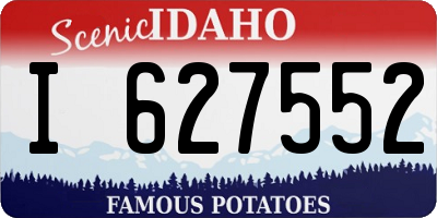 ID license plate I627552