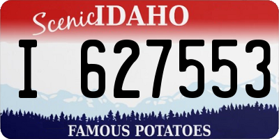 ID license plate I627553
