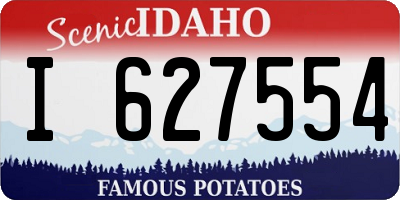 ID license plate I627554