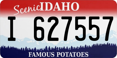 ID license plate I627557