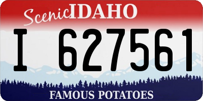 ID license plate I627561