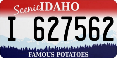ID license plate I627562