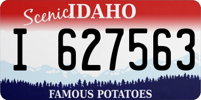 ID license plate I627563