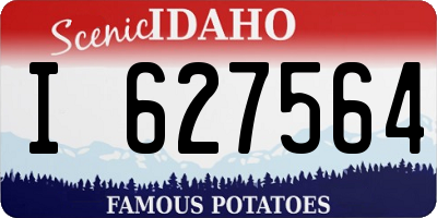 ID license plate I627564